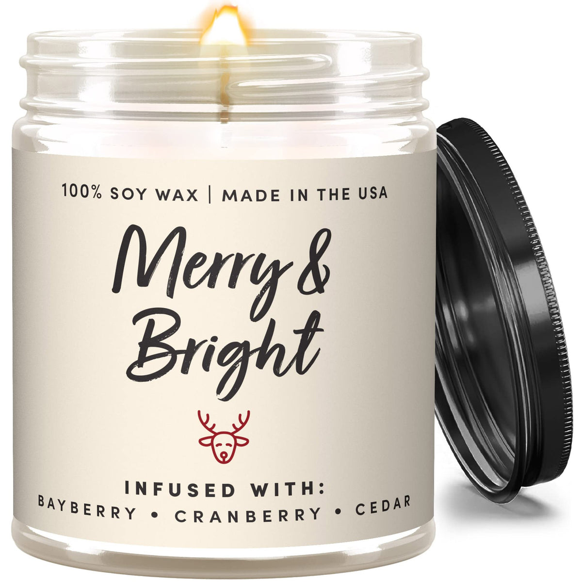 Wax & Wit Fall Candles for Home Scented – Apple, Cinnamon, Clove, Orange – Perfect Home Décor Gifts for Autumn, Holiday, Christmas, Winter - 9oz, Soy Wax, 50 Hour Burn