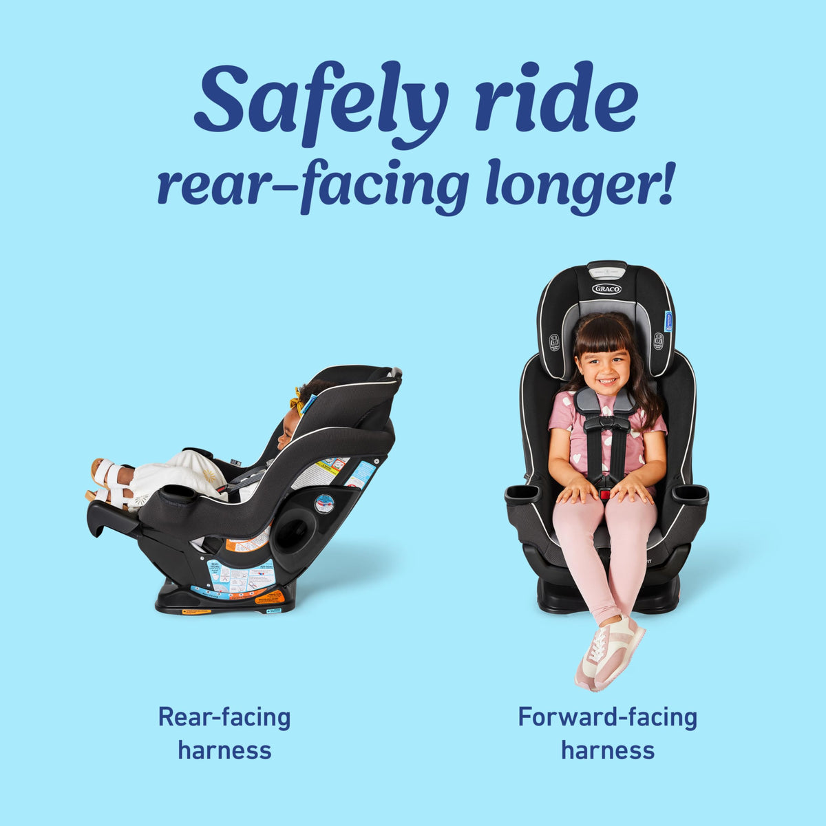 Graco Extend2Fit 2-in-1 Convertible Car Seat, Gotham