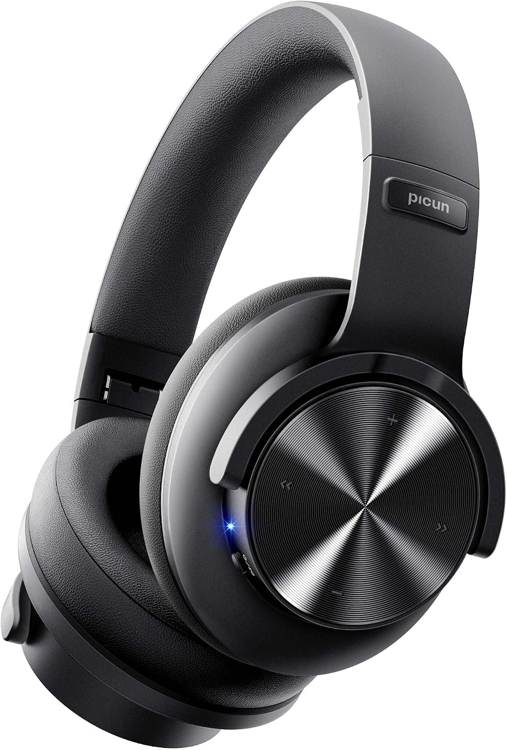Picun B8 Wireless Bluetooth Headphones, 120H Playtime, 3EQ Modes, Black