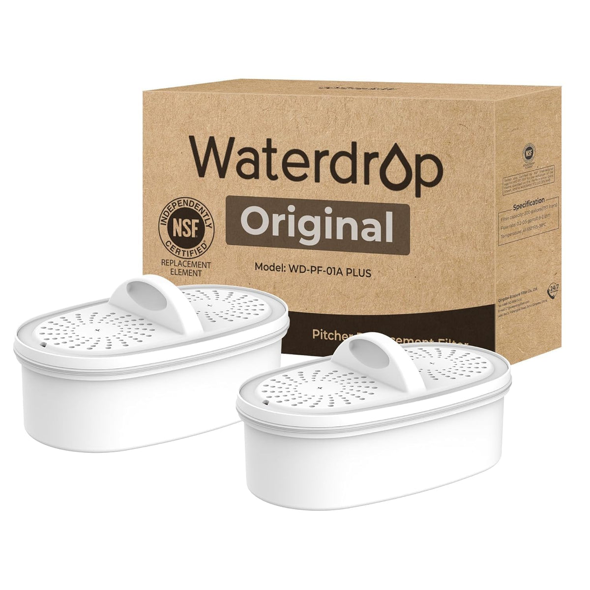 [Original] Waterdrop PF-01A Water Filter for Waterdrop Jug, 3 Months Each