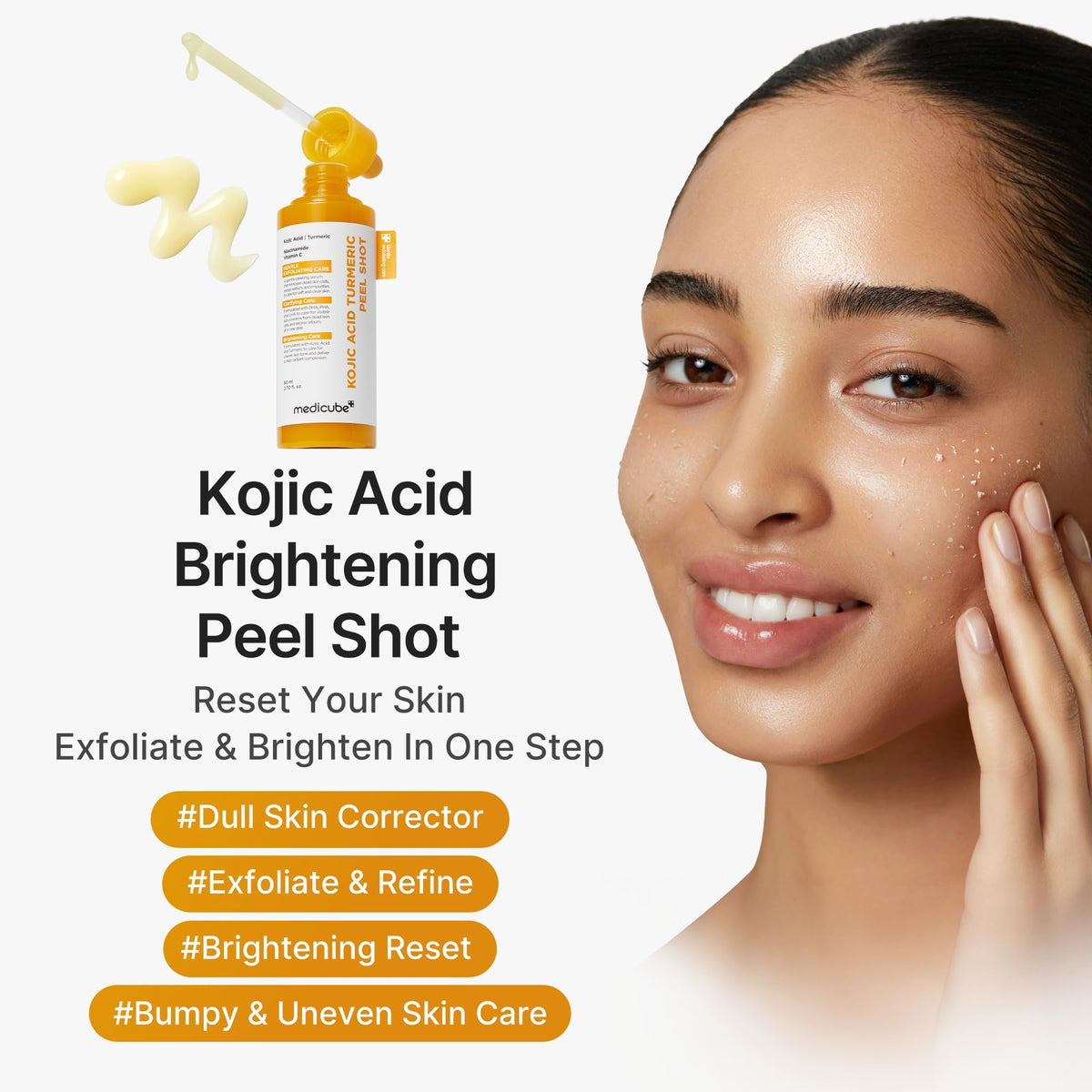 medicube Body Peel Shot with Hypochlorous Acid, For Exfoliating & Soothing