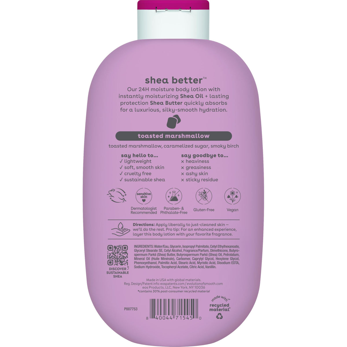 eos Shea Better Body Lotion- Crème de Pistachio, Natural Shea, 16 fl oz