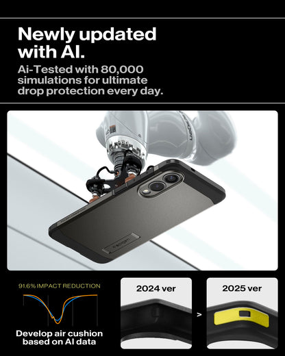 Spigen for Galaxy S26 Case, Tough Armor MagFit [Kickstand] [Compatible with MagSafe] [Military-Grade Protection] - Black