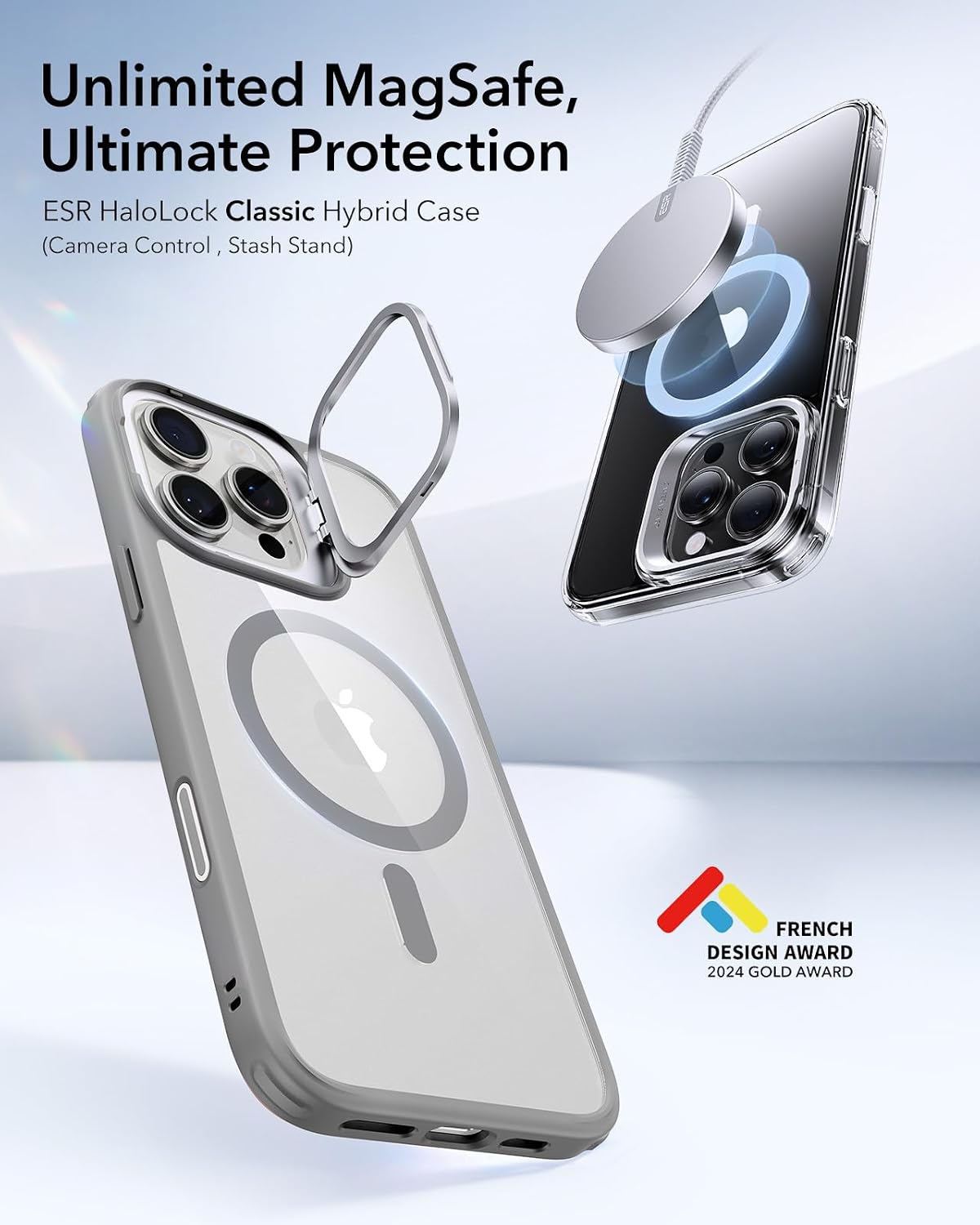 ESR Classic Hybrid for iPhone 18 Pro Max/17 Pro Max Case with Flex Stand