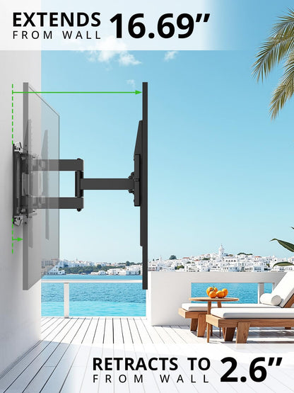 USX Mount Full Motion TV Wall Mount for 42-90 inch TV Holds up to 132lbs