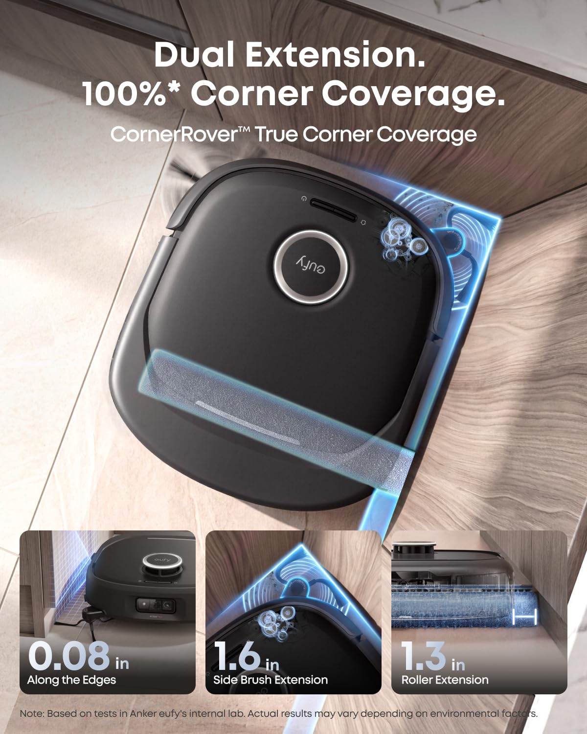 eufy E25 Robot Vacuum and Mop for Pet Hair, 20,000 Pa, HydroJet Roller Mop