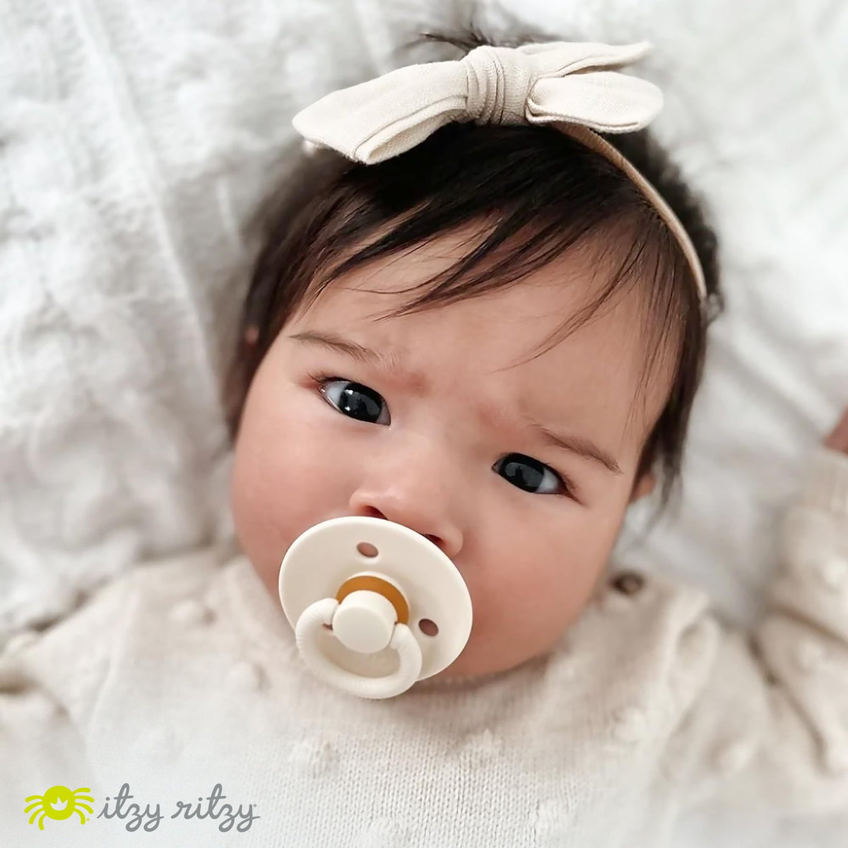 Itzy Ritzy Natural Rubber Pacifiers for 0–6 Mos, Set of 2, Blossom/Rosewood