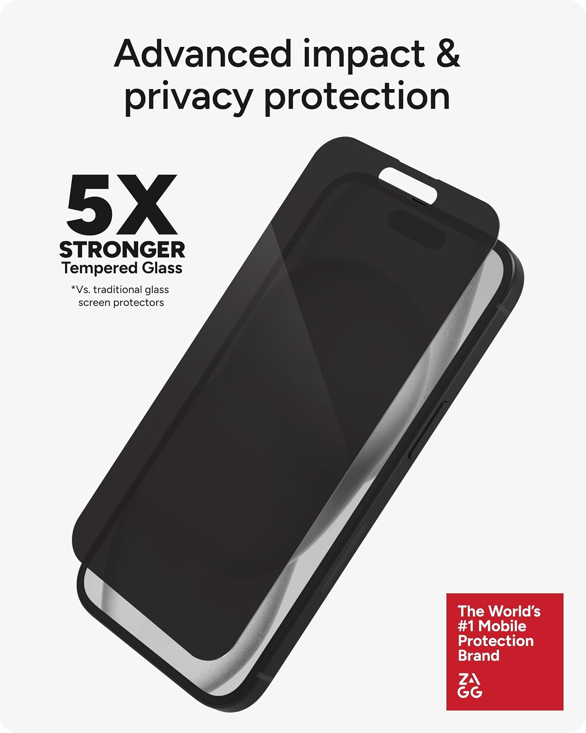 ZAGG Glass Elite Privacy Screen Protector for iPhone 17 Pro Max