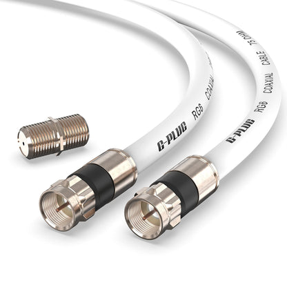 G-PLUG 200FT RG6 Coaxial Cable Extender - Coax Cable Cord, Triple Shielded