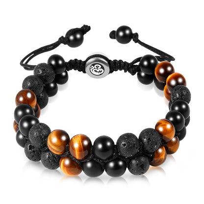 Triple Protection Bracelet - for Protect & Balance - Energy Crystal Handmade Bracelets for Men Women