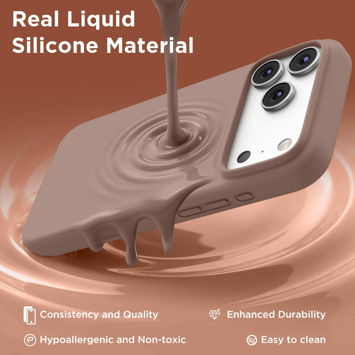Magnetic for iPhone 18 Pro /17 Pro Case Silicone, Wine Red
