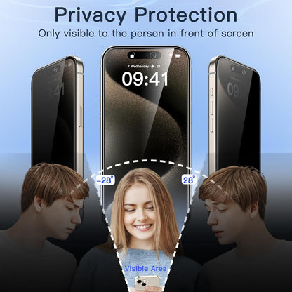 JETech Privacy Screen Protector for iPhone 16 Pro Max, 2-Pack