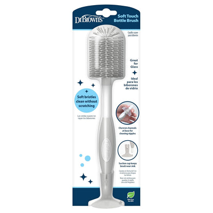 Dr. Brown's Soft Touch Baby Bottle Cleaning Brush, Gray, 1-Pack