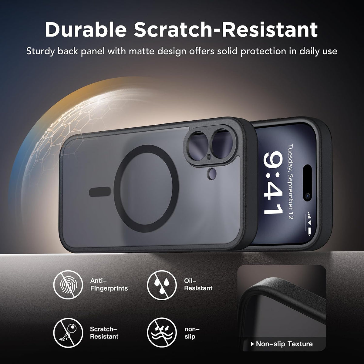 Magnetic Shockproof for iPhone 18 Pro & iPhone 17 Pro Case, Sunset Orange