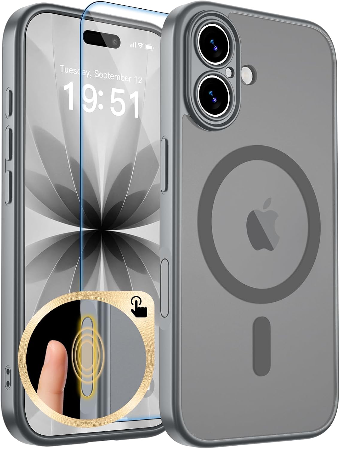 zapica Magnetic for iPhone Air Case, Dark Blue