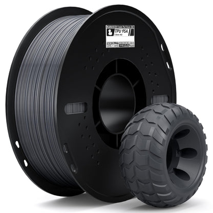 ELEGOO TPU 3D Printer Filament 1.75mm Black 1KG, 95A Flexible