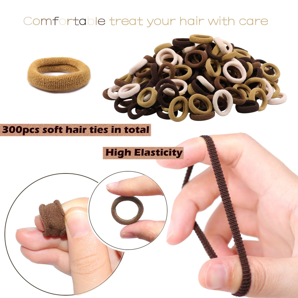 200PCS Baby Hair Ties,Small Hair Ties for Baby Girls Toddlers