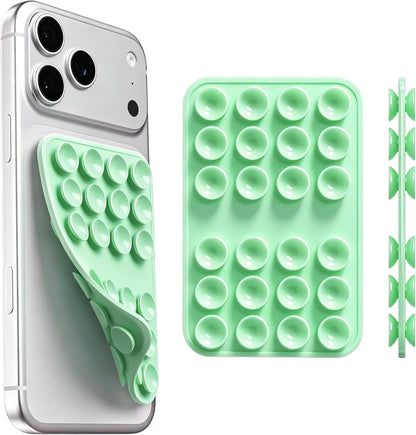 Upgraded Double Sided Silicone Suction Phone Case Detachable Mount, White