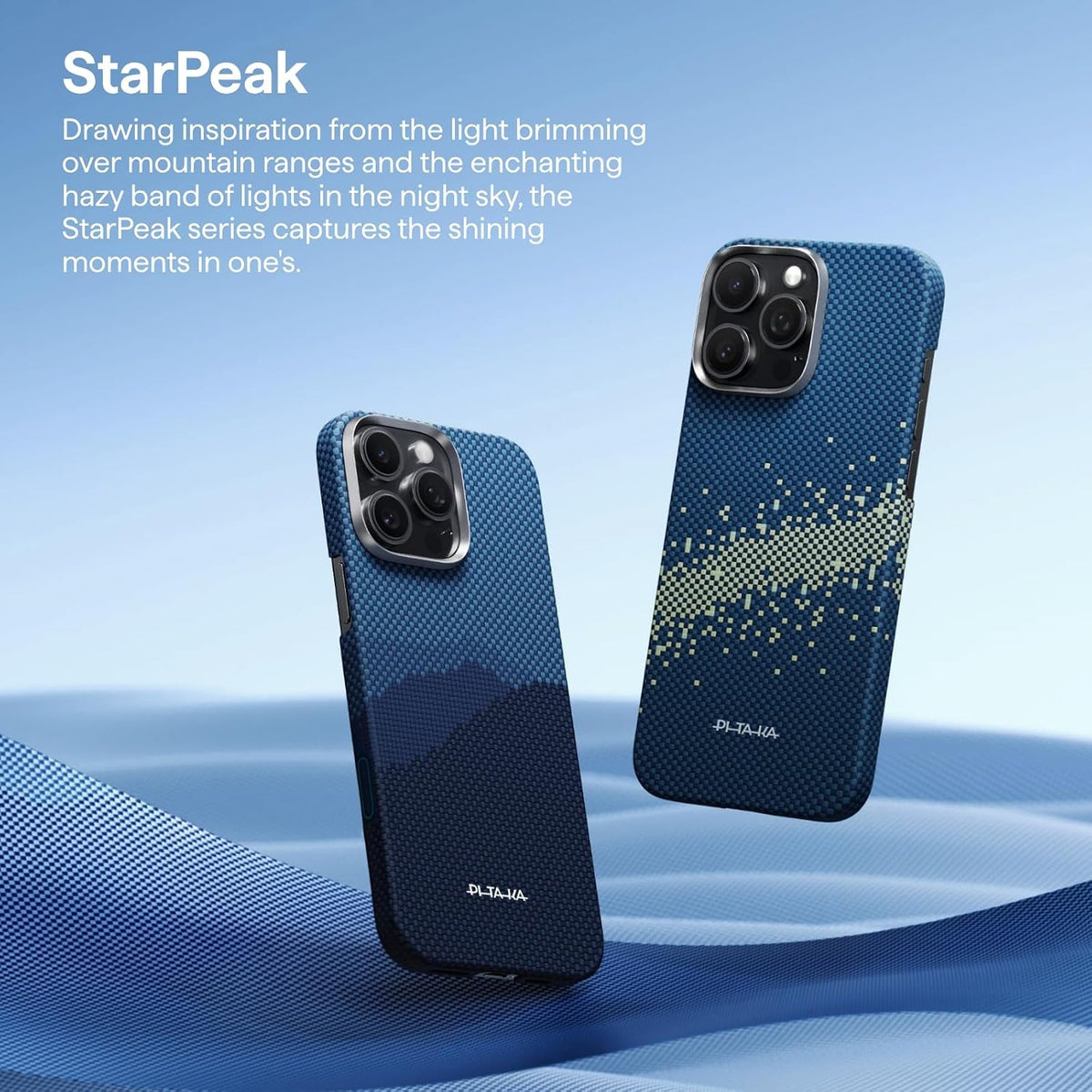 pitaka for iPhone 18 Pro Case 6.3" with Caseless Feeling, Abyss Blue