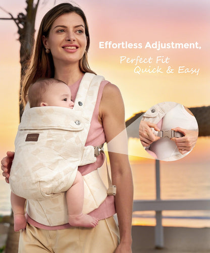 Momcozy PureHug Baby Carrier - Ergonomic, Cozy and Lightweight for 7-45 lbs
