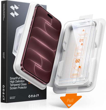SMARTDEVIL 2 Pack Tempered Glass for iPhone 15 Pro Screen Protector
