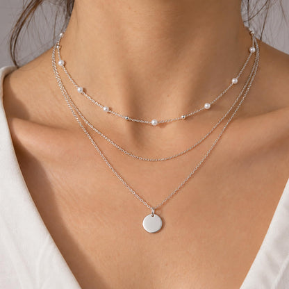 SmileBelle Pearl Necklaces for Women, 18K Gold Choker