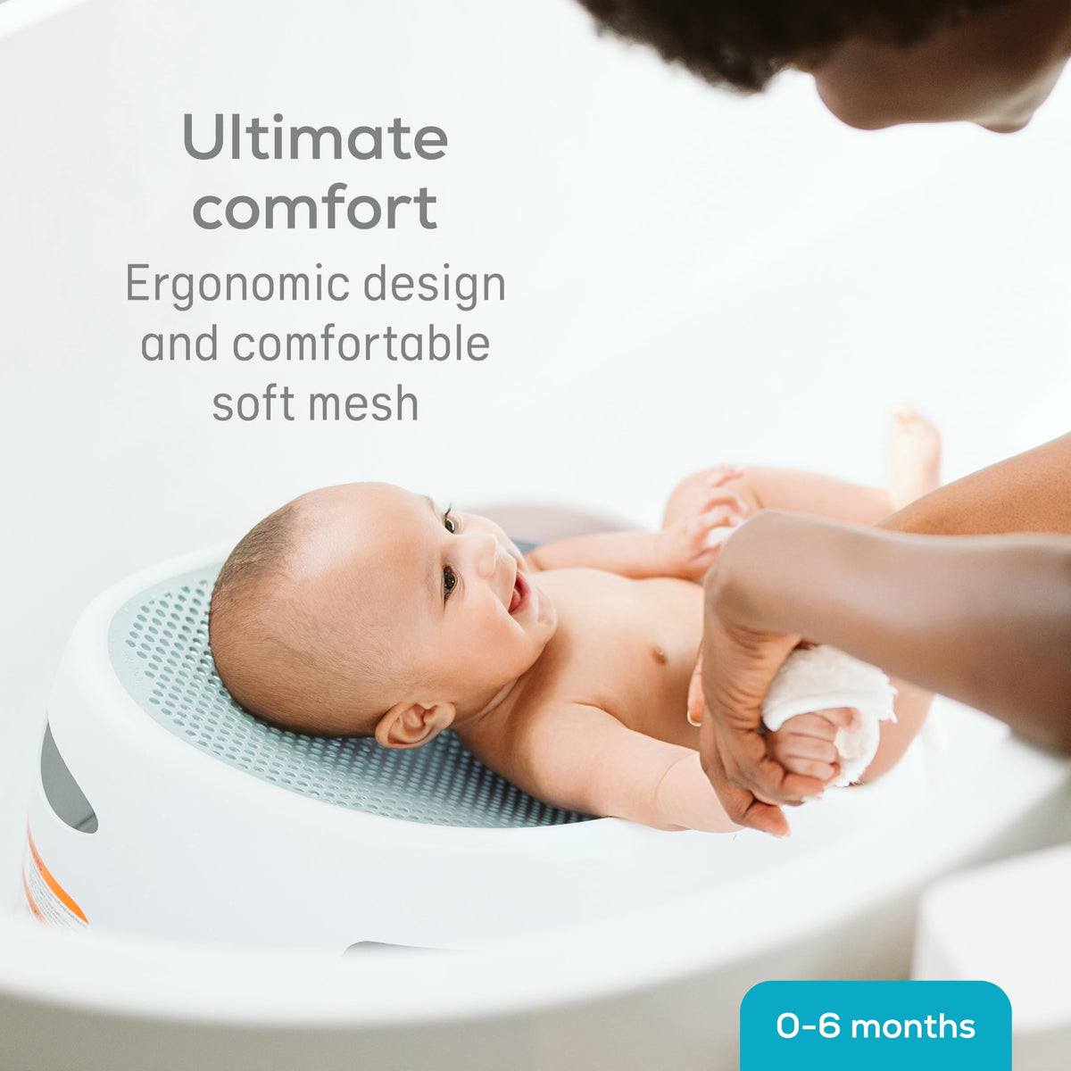 Angelcare Baby Bath Support, Pink, Birth to 6 Months, Made in Canada