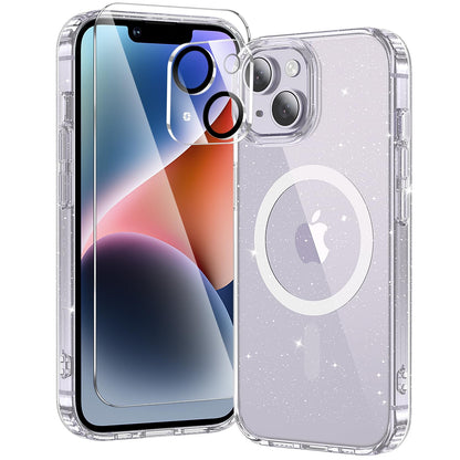 toushion 3 in 1 for iPhone 15 Plus Case Transparent
