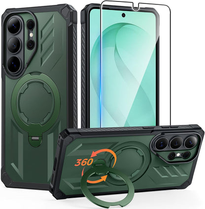 FNTCASE for iPhone 17 Case with 360 Spin Magnetic Stand