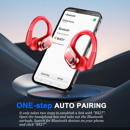 Wireless Earbuds Sports, 75Hrs Bluetooth 5.4 Headphones, Bass Hi-Fi Stereo