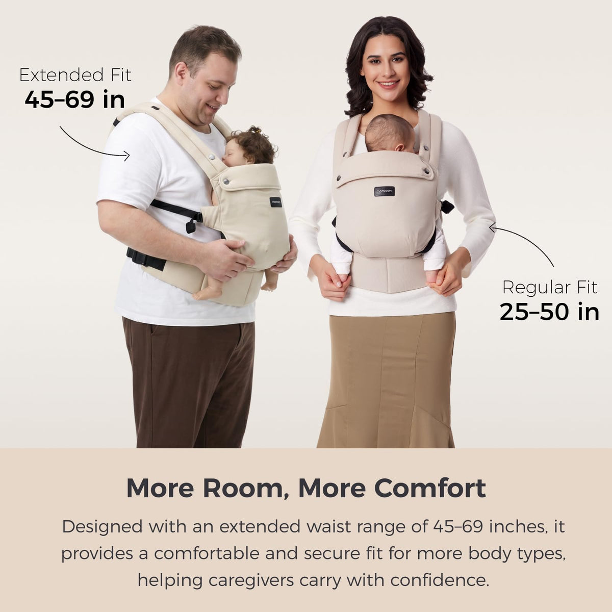 Momcozy PureHug Baby Carrier - Ergonomic, Cozy and Lightweight for 7-45 lbs