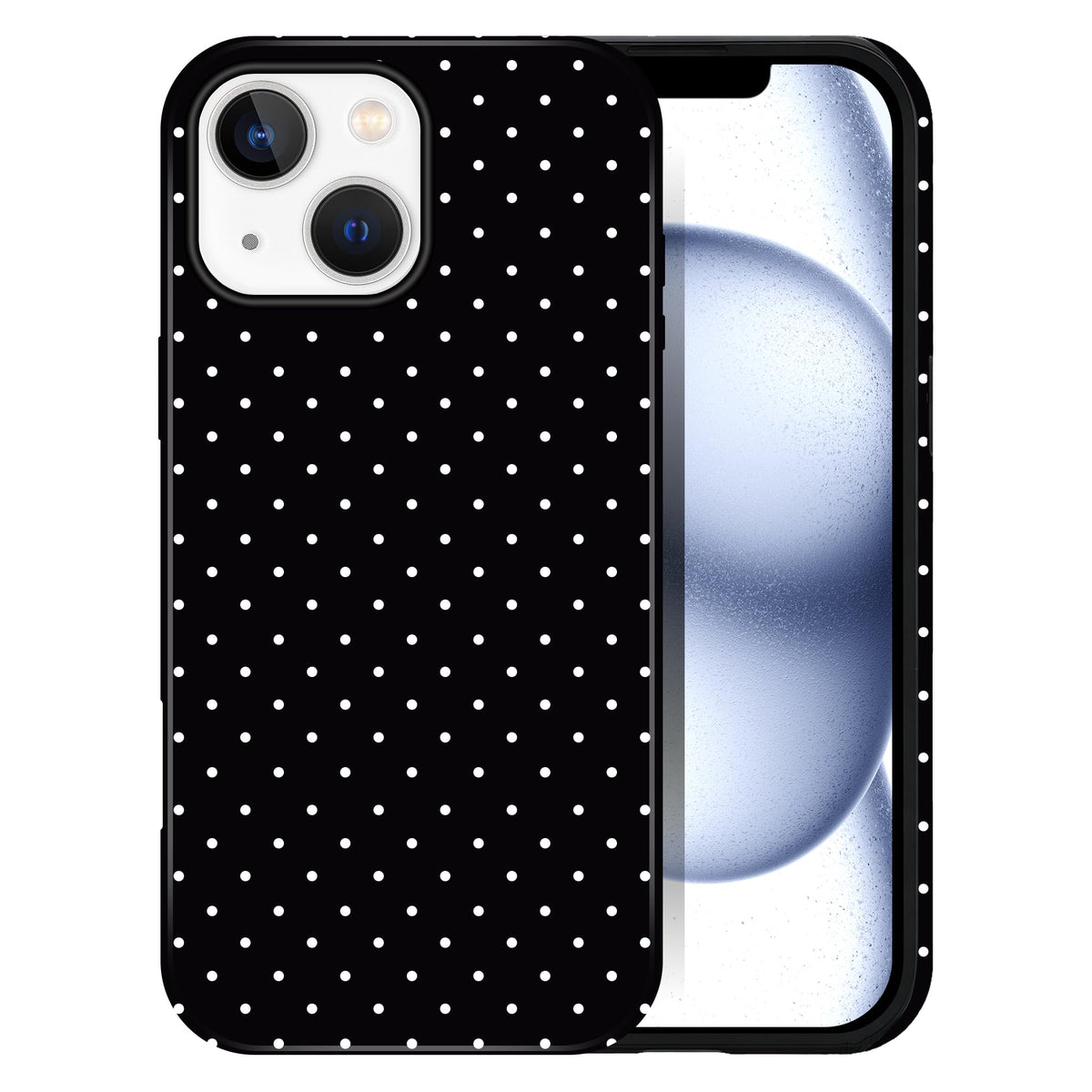 Polka Dot Pattern Phone Case for iPhone 17 6.3", White