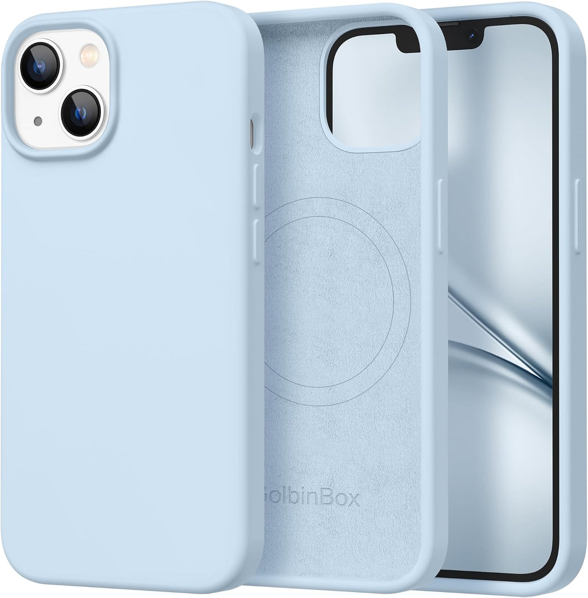 GolbinBox Magnetic for iPhone 13/14 Case, Silicone Cover, Blackcurrant