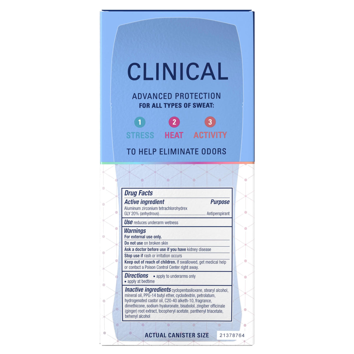 Secret Clinical Antiperspirant Deodorant for Women, Completely Clean 2.6 oz