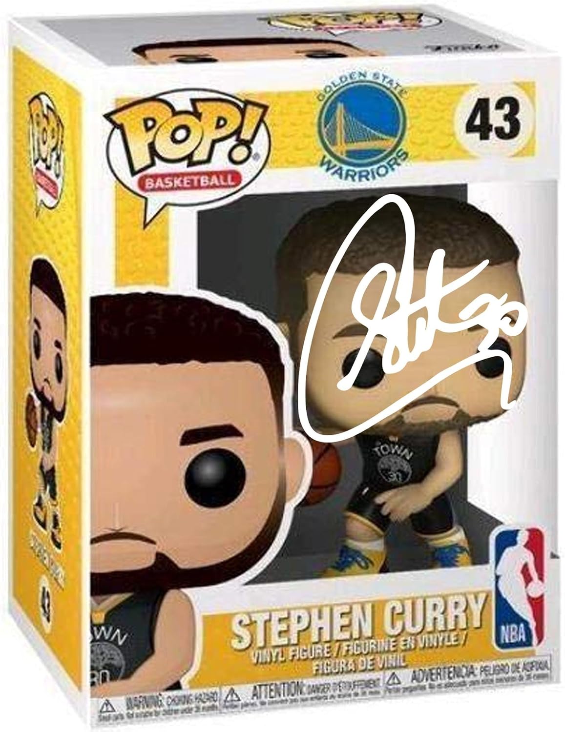 Stephen Curry #43 Funko POP! Figurine, Warriors, Facsimile Signed