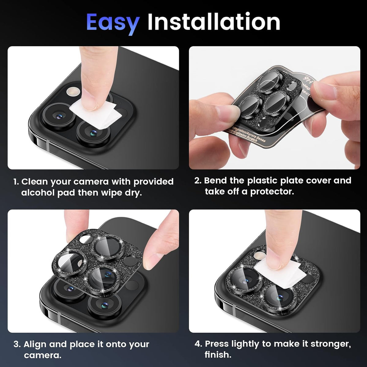 Tensea for iPhone 15 Pro Max/iPhone 15 Pro Camera Lens Protector