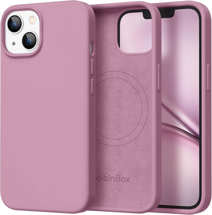 GolbinBox Magnetic for iPhone 13/14 Case, Silicone Cover, Blackcurrant