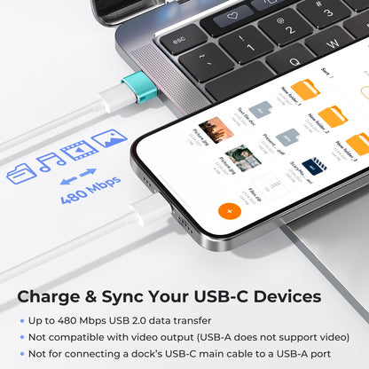 Basesailor USB to USB C Adapter,USBC Female to USB A Male Charger Adapter