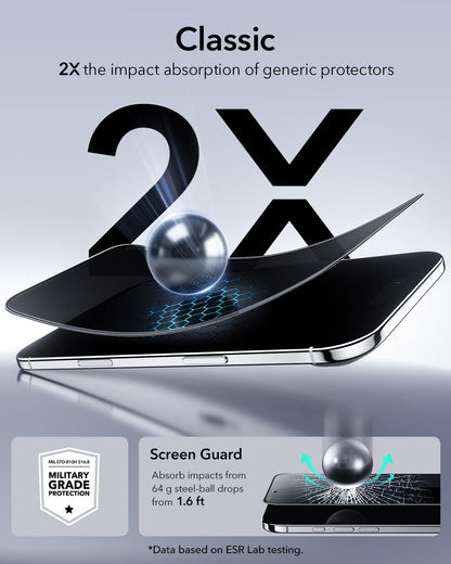 ESR 3 Pack for iPhone 17 Pro Max Privacy Screen Protector, Classic