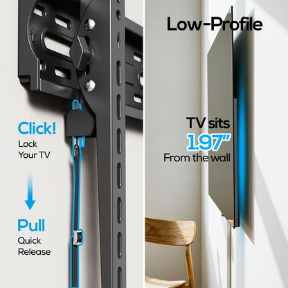 Fixed TV Wall Mount Bracket for 50 55 65 70 75 85 86 Inch TVs
