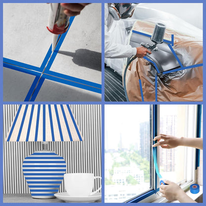 5 Rolls Painters Tape Blue, 36mm x 50m, UV & Heat Resistant
