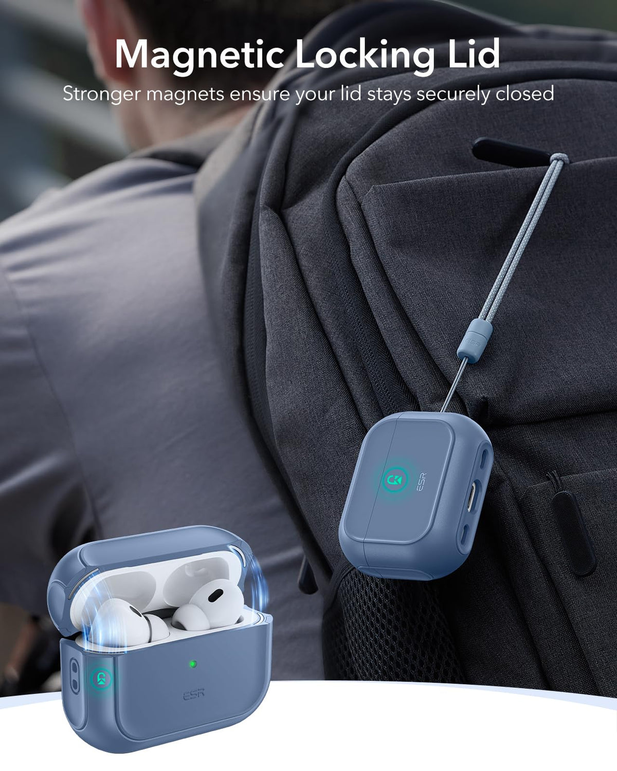 ESR for AirPods Pro 2 Case, Compatible with MagSafe, White
