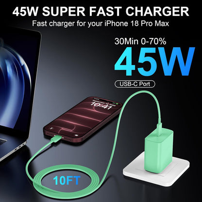 Phone 18 17 Pro Max Charger Fast Charging 45W USBC Phone Duo Fast Charger
