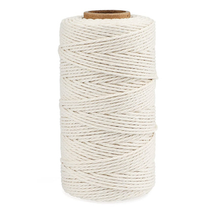 jijAcraft 50M White Cotton String: 2MM Cooking String for DIY Crafts