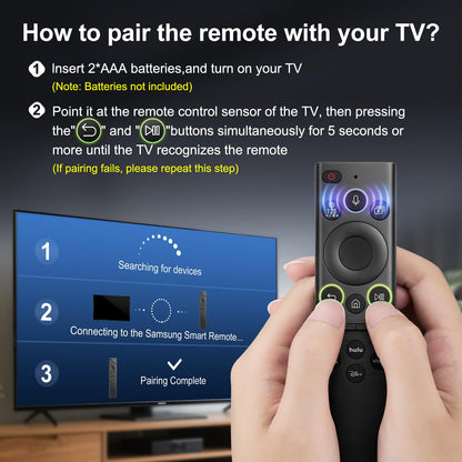 Replacement for Samsung TV Remote, for All 2018-2024 Samsung Remote Control for Smart TV with Voice Control. No Solarcell. 2-Year Warranty.