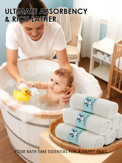 HIPHOP PANDA Soft Baby Washcloths, 2-Layer, 30 Pack Newborn Gift Set