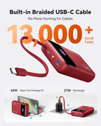 INIU Portable Charger, Smaller 45W Fast Charging Power Bank, 10000mAh Black