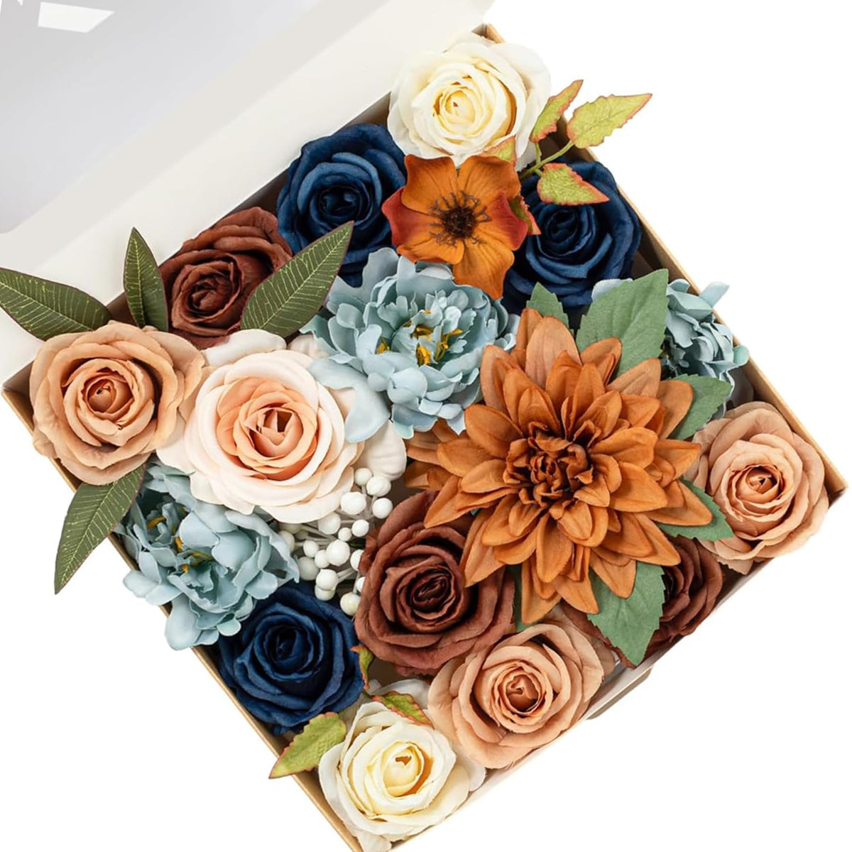 Fall Artificial Flowers DIY Bouquet Combo Faux Rose for Home Decor