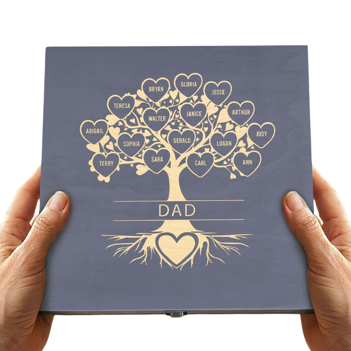 Personalized Wooden Keepsake Box, Custom Engraved Memory Box with Lid
