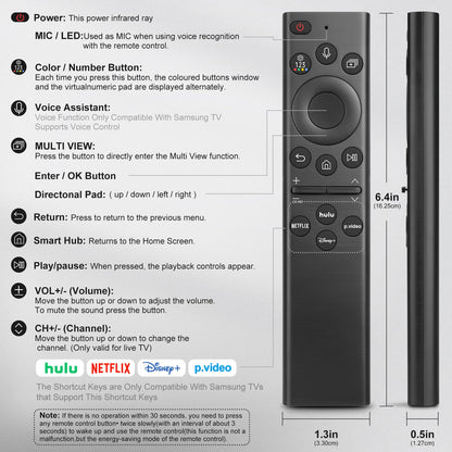 (2 Pack) Replacement Remote Control for Roku TV, for TCL Roku/Onn Roku TVs